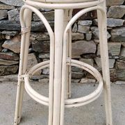 Tabouret De Bar En Rotin Vintage Année 70