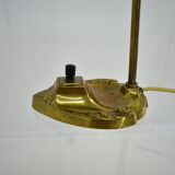 Brass Glass Vintage Table Lamp Style Vienna Secession, 1930s, Austria