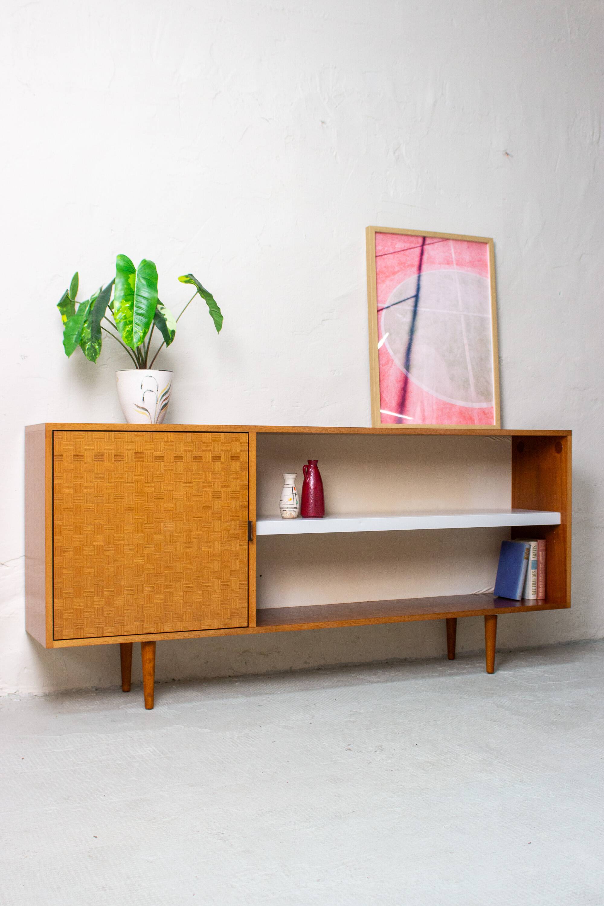 Vintage buffet sideboard highboard mid-century teak walnut