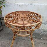 Vintage rattan coffee table