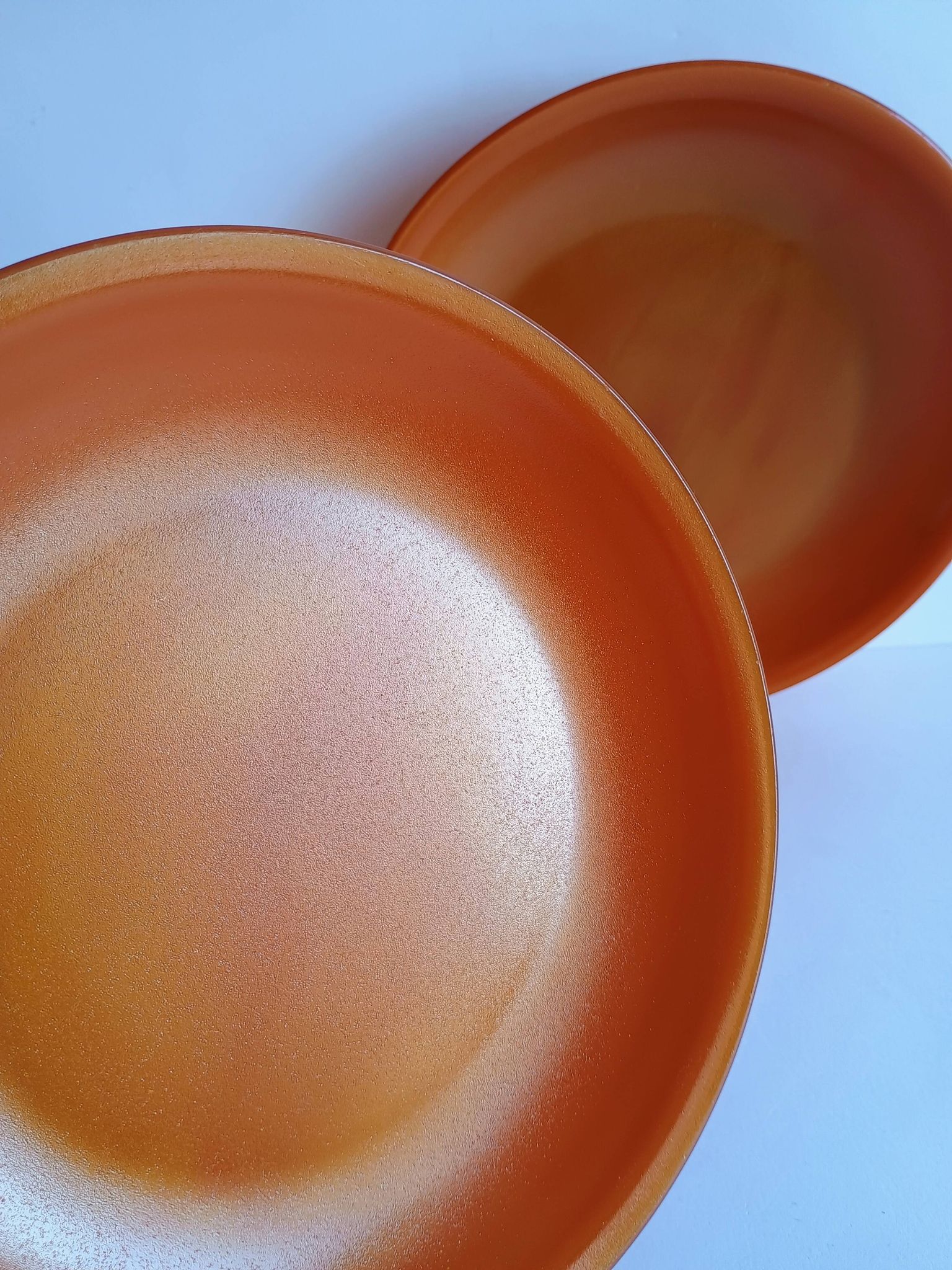 Set of 2 opaline brown dessert plates