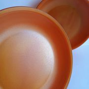 Set of 2 opaline brown dessert plates