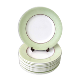 Set 12 flat plates Salins earthenware
