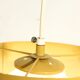 Delmas pendant lamp France 60s openwork yellow sheet & opaline