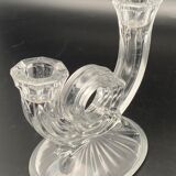 2-branch glass candlestick
