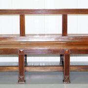 Victorian Double-Faced Carved Walnut Gallery Bench