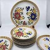 Vintage Italy 1970s decor plates and dishes set