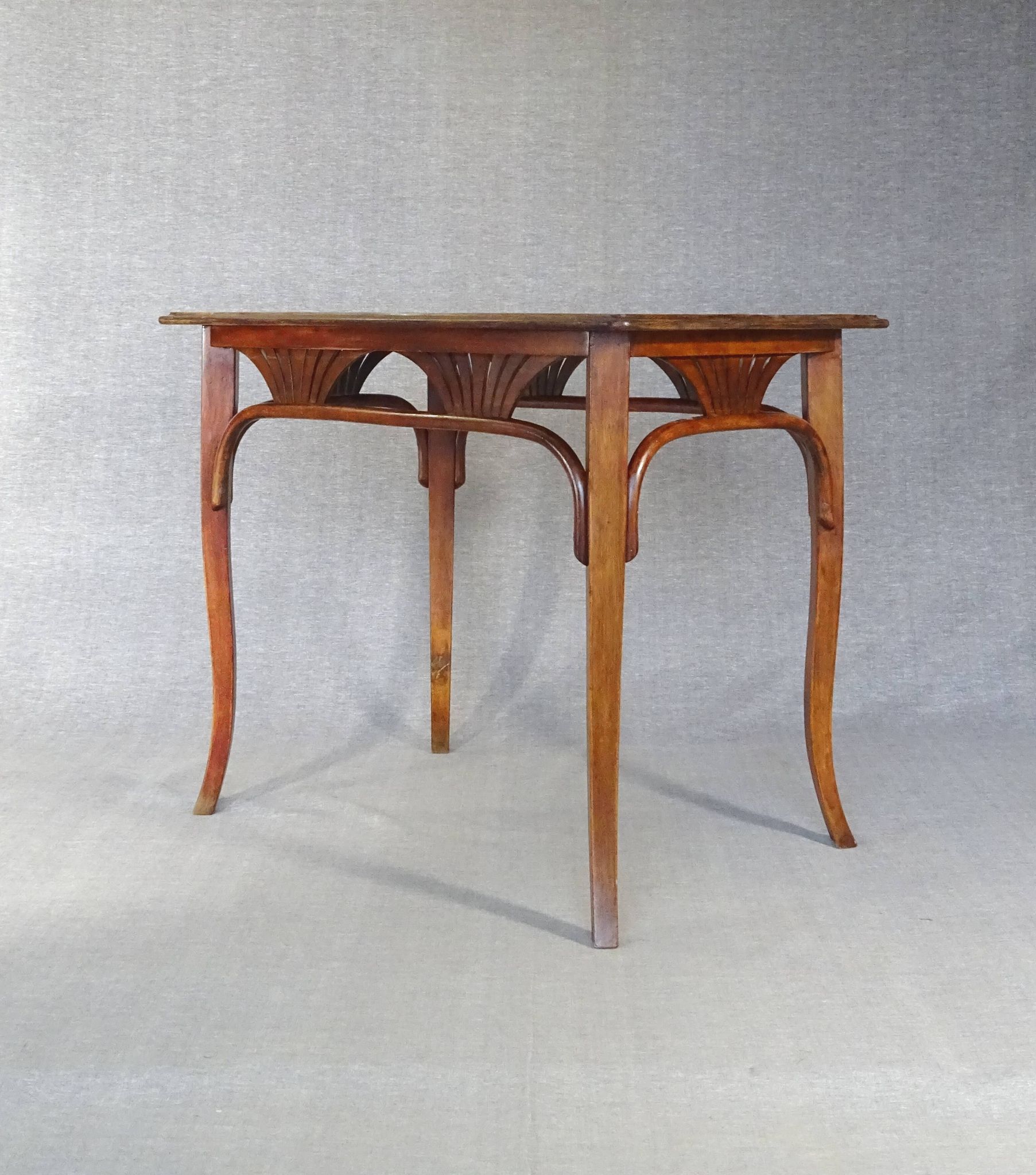 Thonet table or desk No. 8122, circa 1910, oak top.
