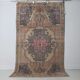 Vintage multicoloured Turkish rug with floral medallion, 125 × 213 cm
