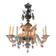 Lustre vénitien en verre de Murano multicolore, vers 1880