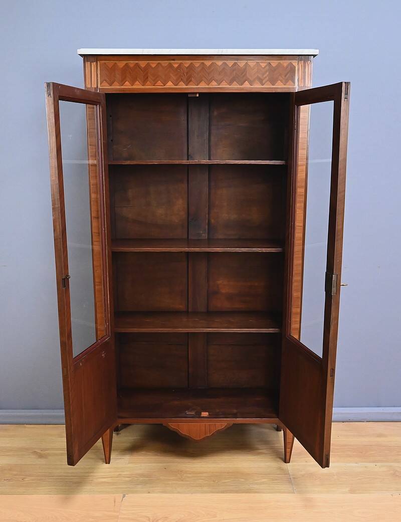 Small marquetry library, Louis XVI style – early 20th century