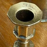 Pair of brass candlesticks