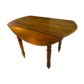 Table ronde Louis Philippe avec 2 pans rabattables