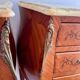 Pair of Vintage French Nightstands, Set of Rosewood Bedside Tables with Mar