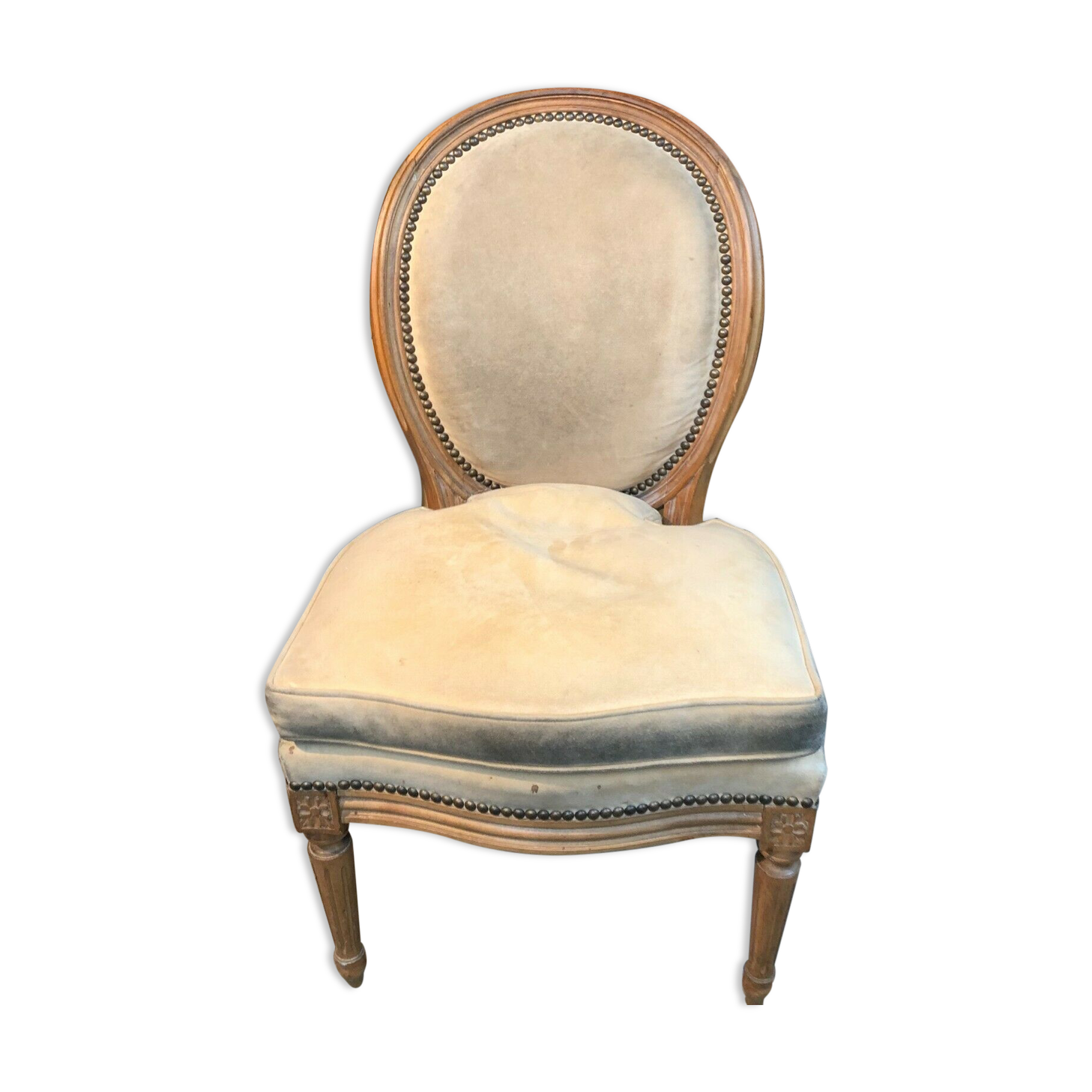 Low chair or medallion-backed heater