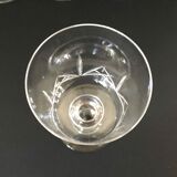 Set 6 cut crystal wine glasses