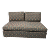 Low Tuxedo Two Seater Sofa On Wheels Mid Century Modern Settee 1960s Multicolour