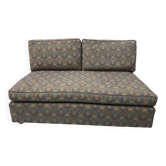 Low Tuxedo Two Seater Sofa On Wheels Mid Century Modern Settee 1960s Multicolour
