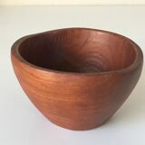 Asymmetrical teak bowl 60 years