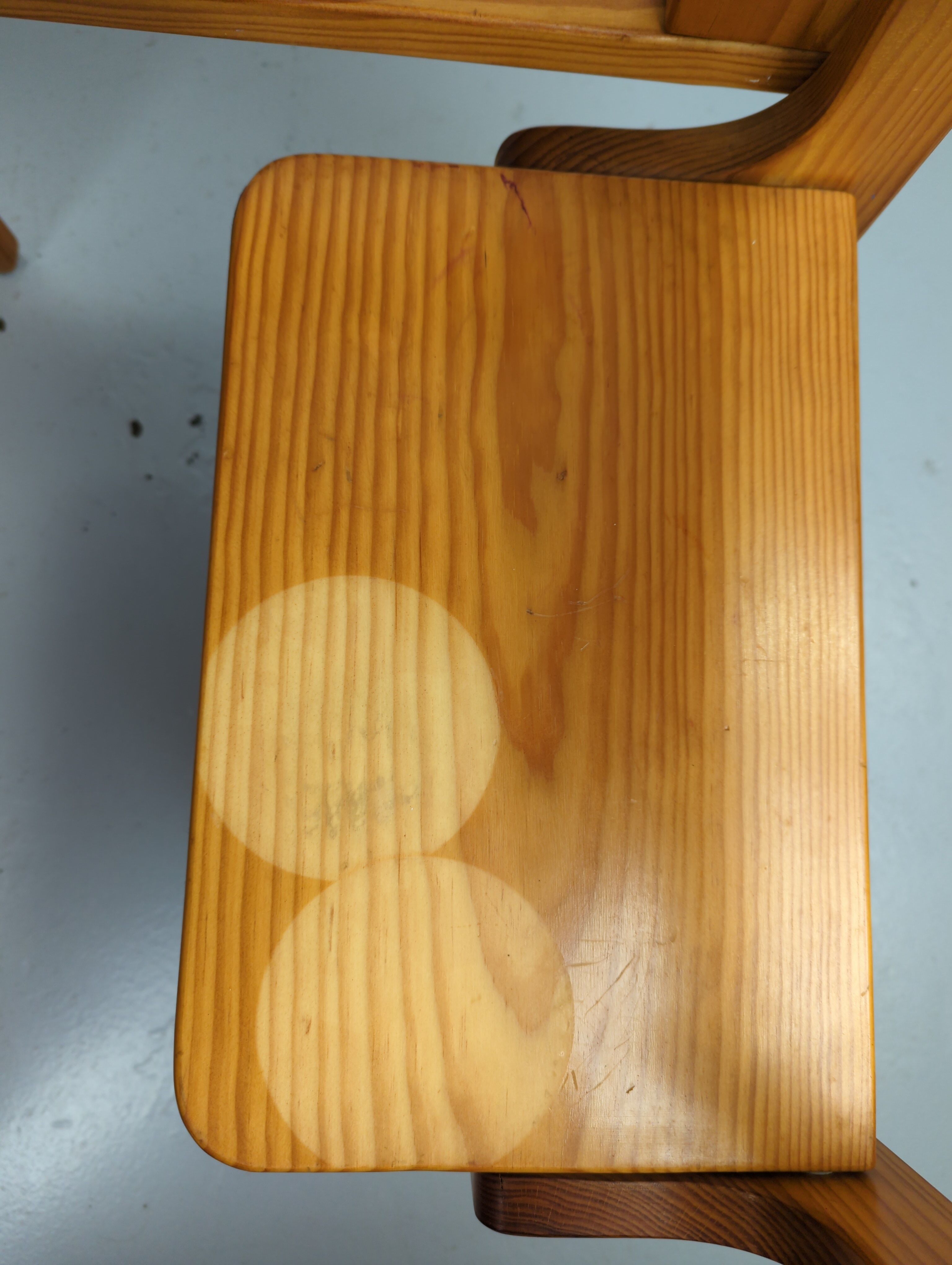 Foldable children's desk in pine 1970