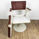 Space-Age vintage hairdresser's chair in resin and skai