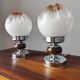 Paire de lampes mazzega 1970 verre de Murano
