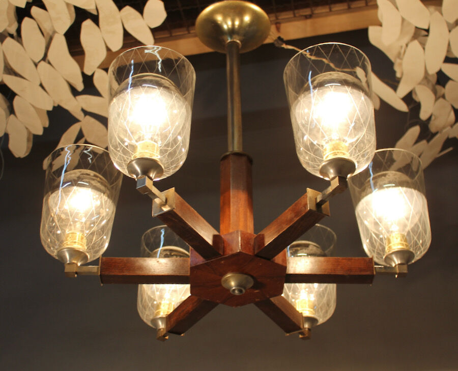 Chandelier 1940 at 6 bras de lumière