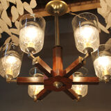 Chandelier 1940 at 6 bras de lumière
