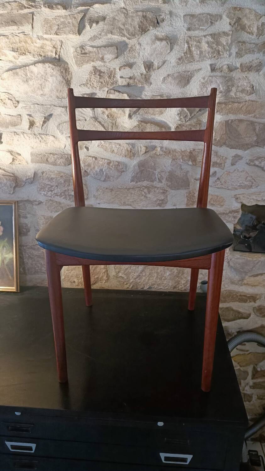 Ensemble de 4 chaises vintage en palissandre des années 60