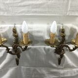 Pair of bronze sconces louis XV style