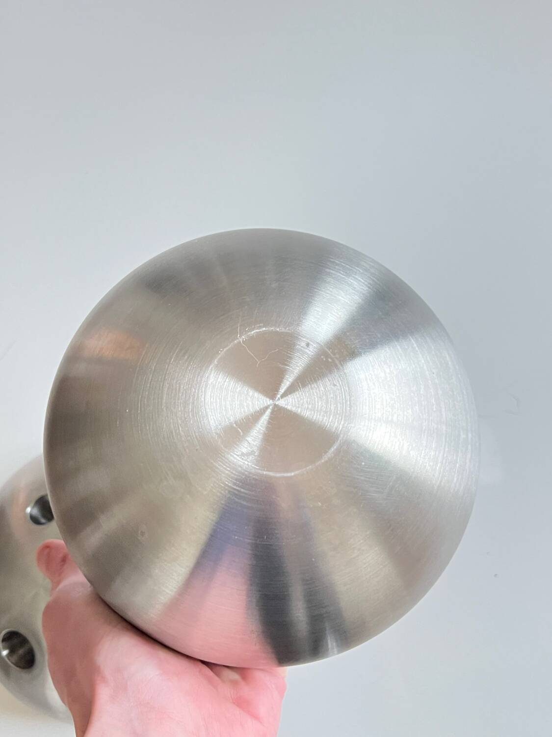 Vintage bowling ball chrome ice bucket - 70s