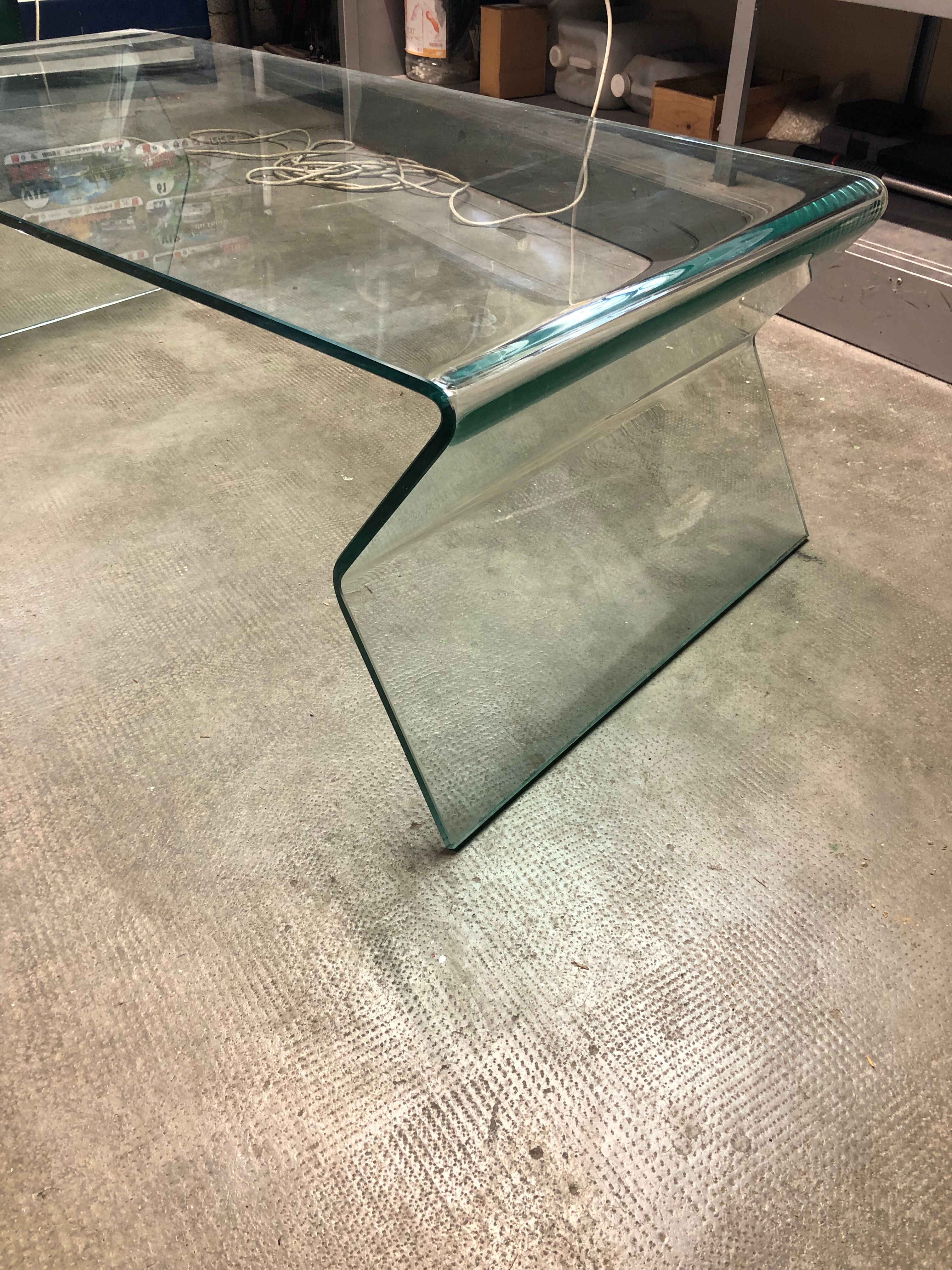 Glass coffee table