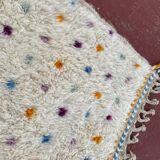 Beni Ouarain rug 300x200 cm – Natural wool with multicoloured patterns,