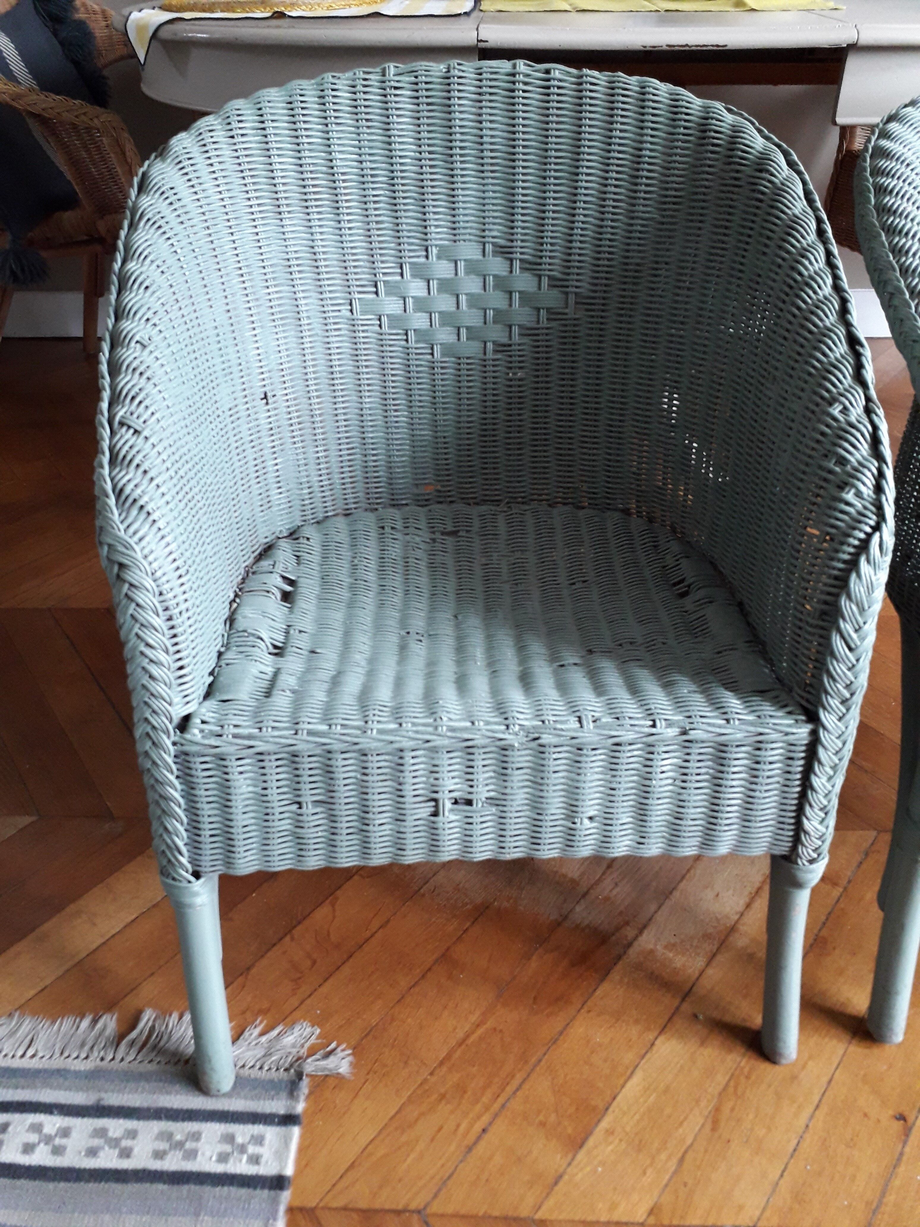 2 fauteuils vintage en rotin