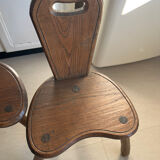 Table with its 4 brutalist chairs from the 1960s.