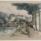 Original engraving signed Wagner, quais de Seine Paris