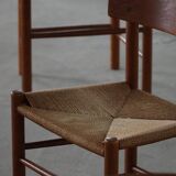 Set of 6 'Folkestole' J39 dining chairs by Børge Mogensen in oak, FDB Møbler, 1950s.