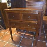 Louis XVI style commode in solid cherry wood.