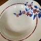 Saint Amand hollow plates decorated with red and blue flowers