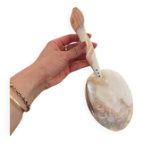 1920 French Antique Mother of Pearl and Shell Large Spoon