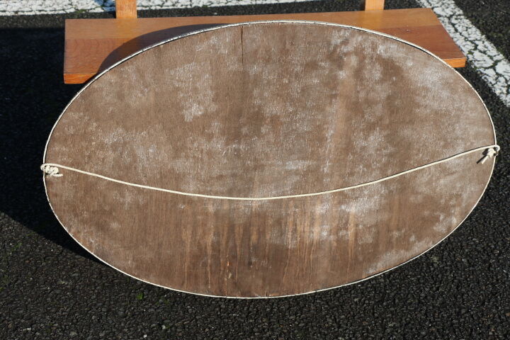 Steel oval mirror 58x92m