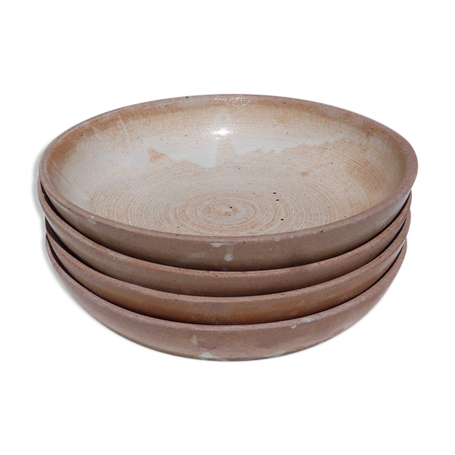 Set of 4 hollow sandstone plates