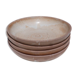 Set of 4 hollow sandstone plates