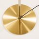 Danish brass floor lamp with Le Klint shade, 1970s