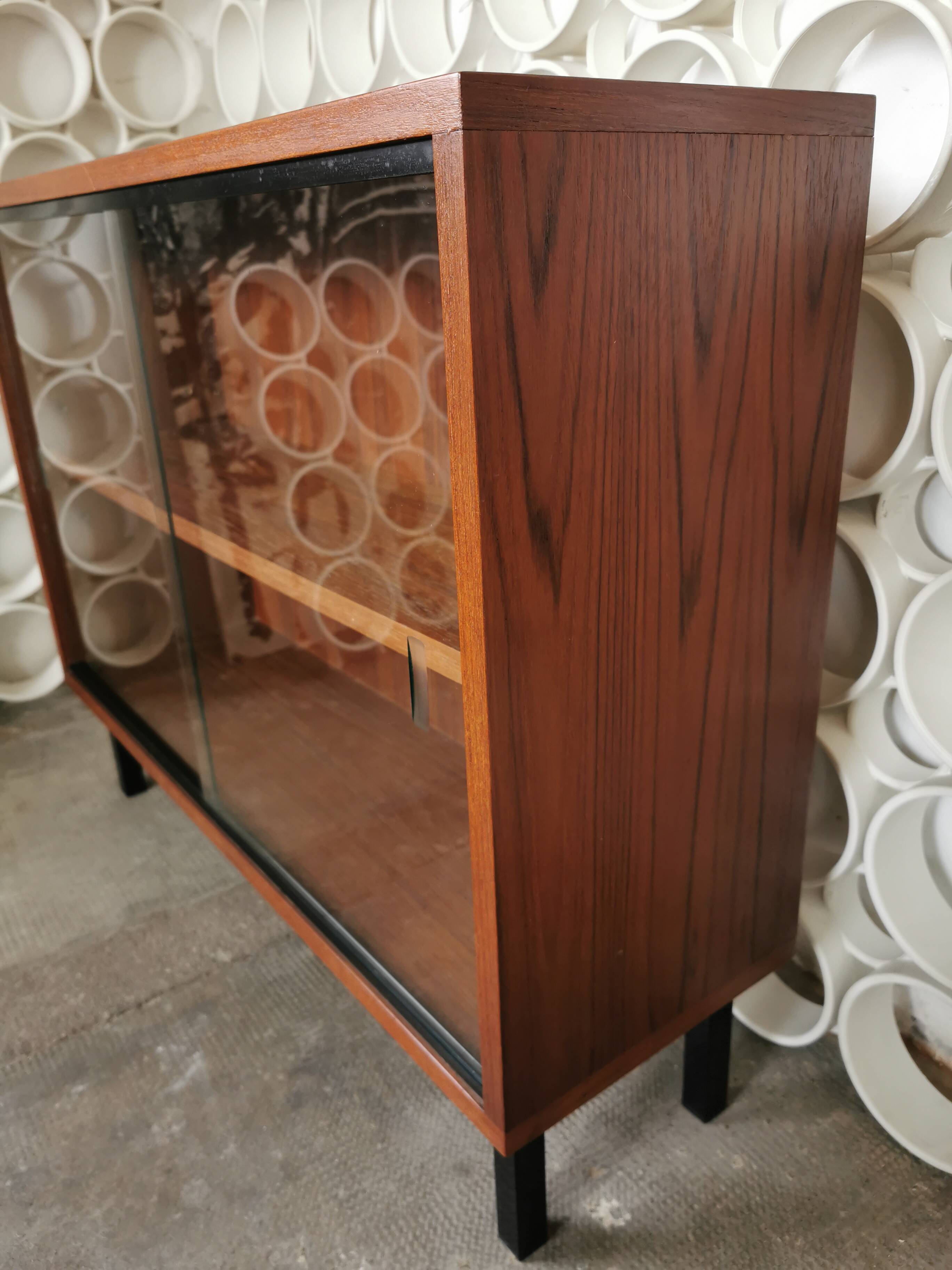 Narrow glass shelf from the 1960s