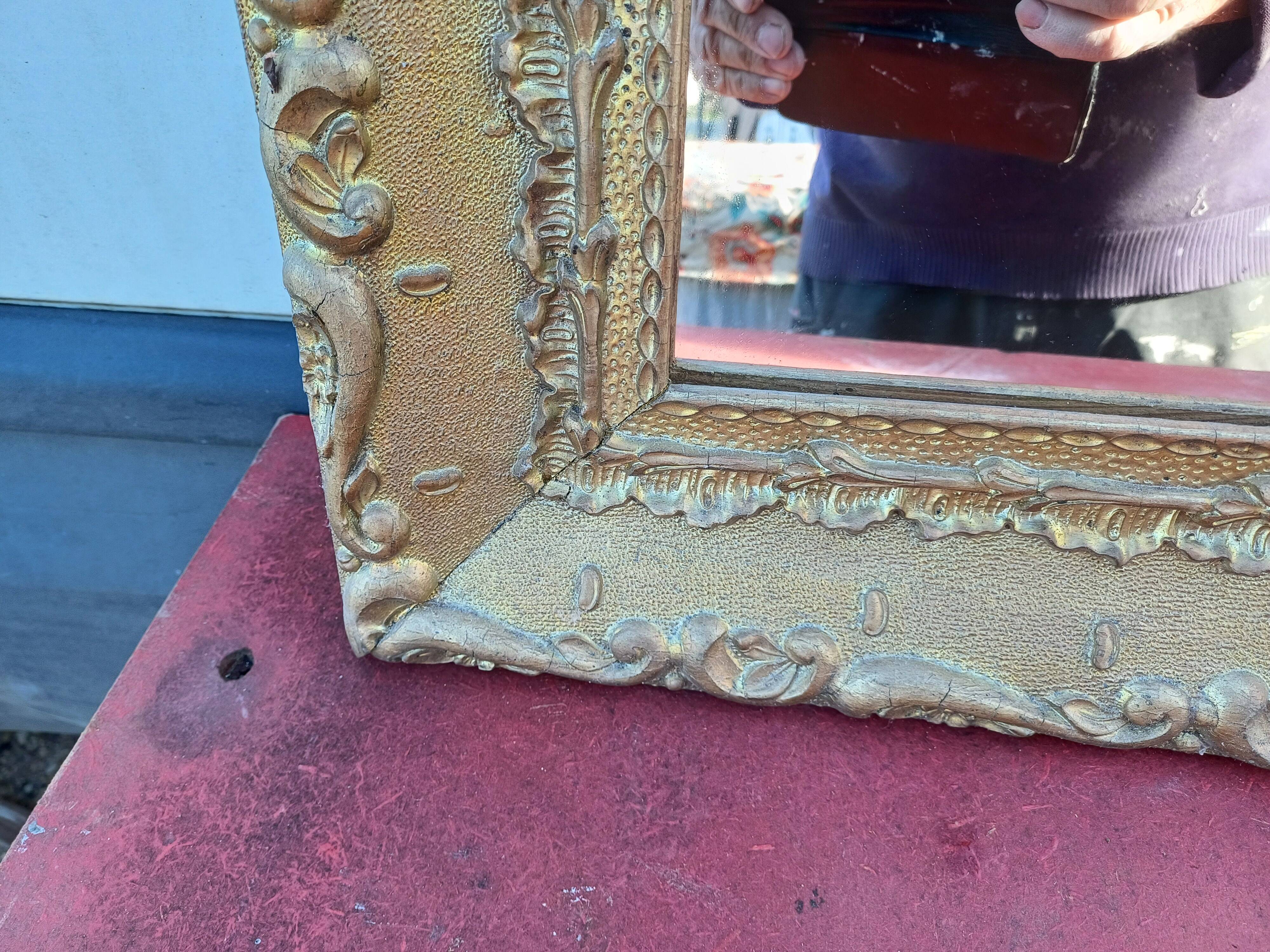 Mirror Wood and gilded Stuk