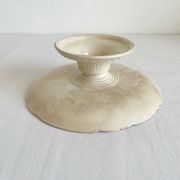 Antique compotier in slip decoration of chrysanthemums Onnaing late nineteenth