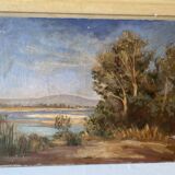 Painting on canvas signed