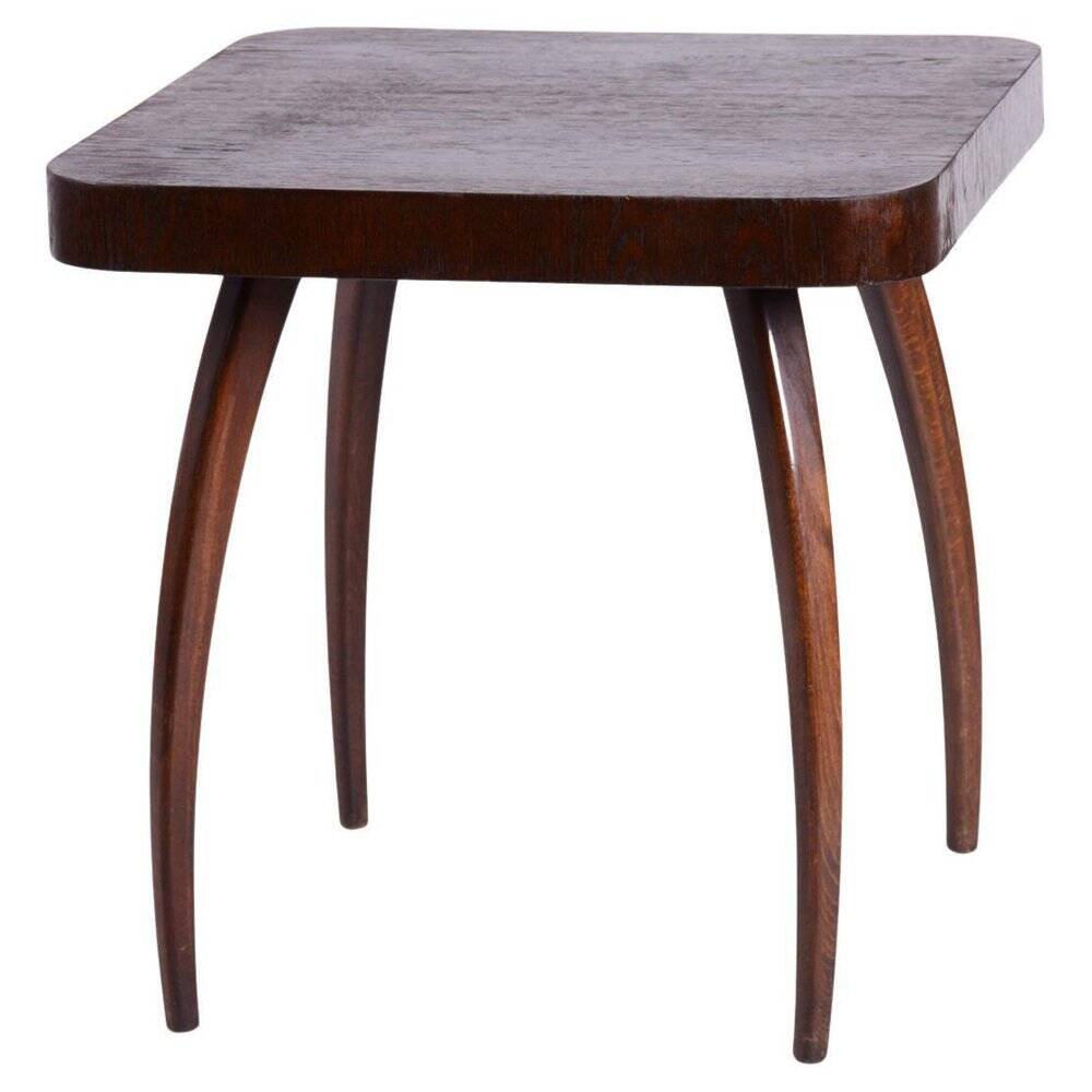 Art Deco Spider Table in Oak by J. Halabala for Up Závody, 1940s