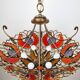 Lustre en métal et verre de Murano par MM Lampadari, années 1990